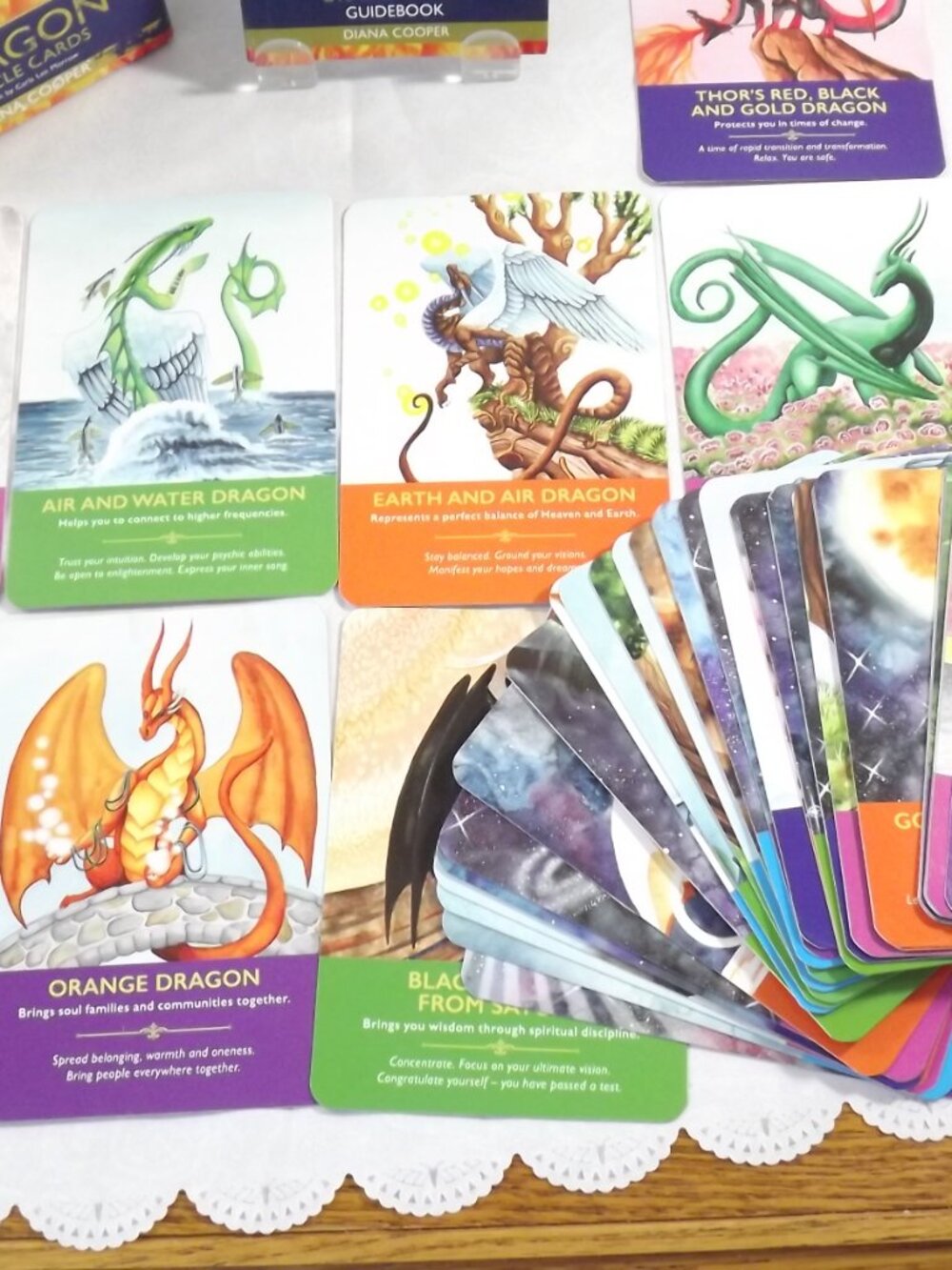Dragon Oracle Cards Deck with Guidebook - Colorful Dragon Art - Picture 4 of 9
